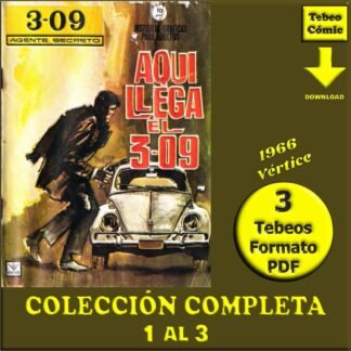 3-09 AGENTE SECRETO - 1966 - Vértice – Colección Completa – 3 Tebeos En Formato PDF - Descarga Inmediata