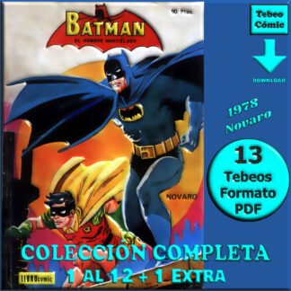 BATMAN - 1978 - Librocomic Novaro – Colección Completa – 13 Tebeos En Formato PDF - Descarga Inmediata