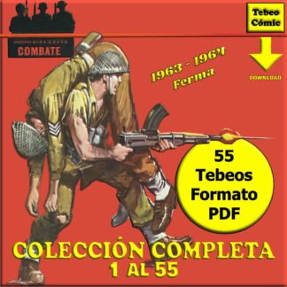 CINECOLOR COMBATE – 1963 - Colección Completa – 55 Tebeos En Formato PDF - Descarga Inmediata