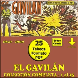 EL GAVILÁN - 1959 – Colección Completa – 25 Tebeos En Formato PDF - Descarga Inmediata