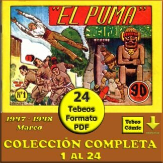 EL PUMA – 1947 – Colección Completa – 24 Tebeos En Formato PDF - Descarga Inmediata