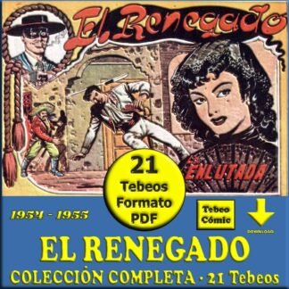 SEBASTIÁN VARGAS - EL RENEGADO – 1954 - Colección Completa – 21 Tebeos En Formato PDF - Descarga Inmediata