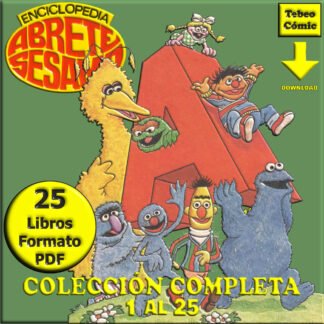 ENCICLOPEDIA ÁBRETE SÉSAMO – 1985 - Barrio Sésamo - Colección Completa – 25 Libros En Formato PDF - Descarga Inmediata