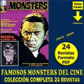 FAMOSOS MONSTERS DEL CINE - 1975 – Colección Completa – 24 Revistas En Formato PDF - Descarga Inmediata