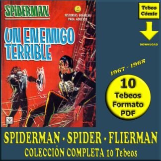 SPIDERMAN - SPIDER- FLIERMAN – 1967 - Vértice - Colección Completa – 10 Tebeos En Formato PDF - Descarga Inmediata