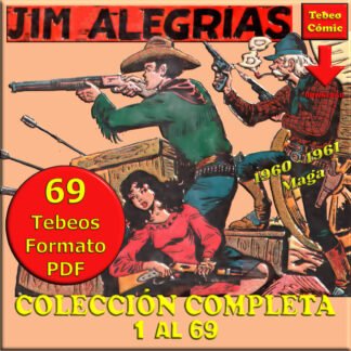 JIM ALEGRÍAS - 1960 - Colección Completa - 69 Tebeos En Formato PDF - Descarga Inmediata