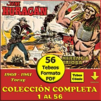 JIM HURACÁN – 1960 – Toray - Colección Completa – 56 Tebeos En Formato PDF - Descarga Inmediata