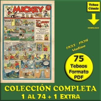 MICKEY - Revista Infantil Ilustrada - 1935 - Molino - Colección Completa - 75 Tebeos En Formato PDF - Descarga Inmediata