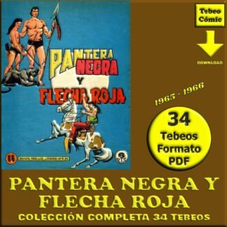 PANTERA NEGRA Y FLECHA ROJA - 1965 - Colección Completa - 34 Tebeos En Formato PDF - Descarga Inmediata