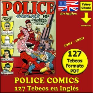 POLICE COMICS – 1941 - En Inglés – Colección Completa – 127 Tebeos En Formato PDF - Descarga Inmediata