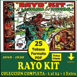 RAYO KIT – 1949 - Colección Completa – 24 Tebeos En Formato PDF - Descarga Inmediata