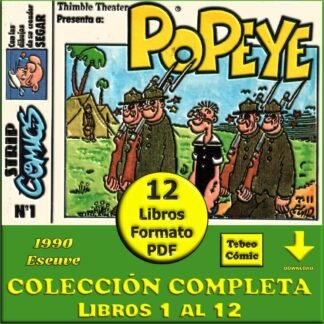 STRIP COMICS - Popeye, Blondie, Tiger, Beetle Bailey - 1990 - Eseuve - Colección Completa - 12 Libros En Formato PDF - Descarga Inmediata