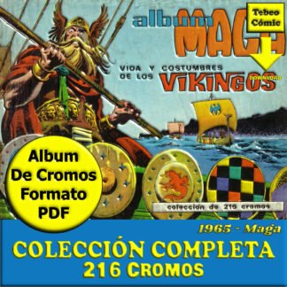 VIDA Y COSTUMBRES DE LOS VIKINGOS – 1965 - Colección Completa 216 Cromos - Álbum De Cromos En Formato PDF - Descarga Inmediata