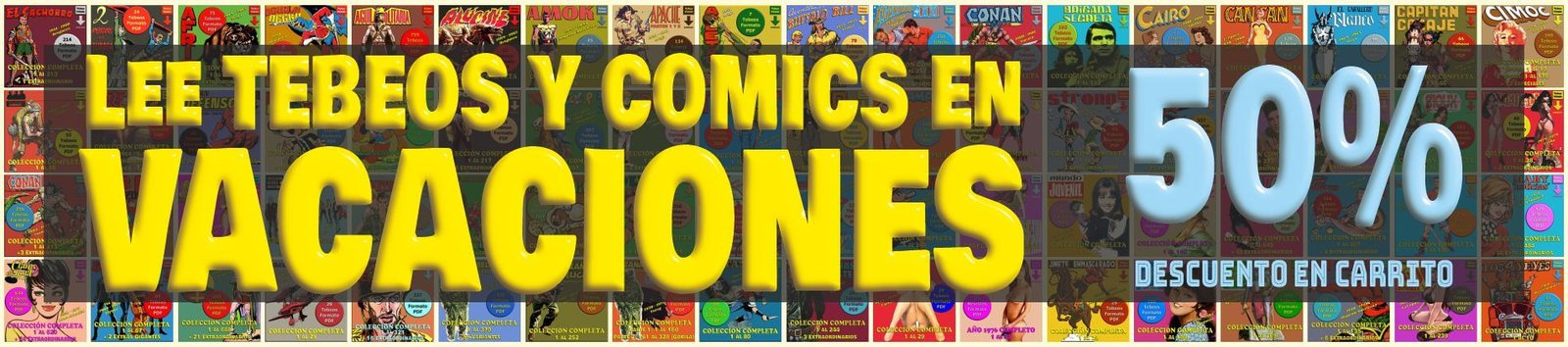 50% De Descuento. Miles de Tebeos y Cómics en Formato PDF para Descarga Inmediata