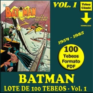 BATMAN - Vol. 1 - 1954 - Novaro - Lote de 100 Tebeos En Formato PDF - Descarga Inmediata