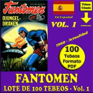 FANTOMEN - Vol. 1 - En Español - 1965 - Inédita - El Hombre Enmascarado - 100 Tebeos En Formato PDF - Descarga Inmediata