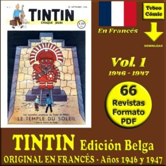TINTIN Edición Belga - Vol. 1 - Años 1946 Y 1947 - Original En Francés - Colección De 66 Revistas En Formato PDF - Descarga Inmediata