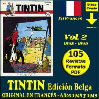 TINTIN Edición Belga - Vol. 2 - Años 1948 Y 1949 - Original En Francés - Colección De 105 Revistas En Formato PDF - Descarga Inmediata