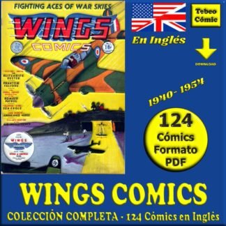 WINGS COMICS - En Inglés - USA Original - 1940 / 1954 - Colección Completa - 124 Cómics En Formato PDF - Descarga Inmediata