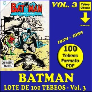 BATMAN - Vol. 3 - 1954 - Novaro - Lote de 100 Tebeos En Formato PDF - Descarga Inmediata