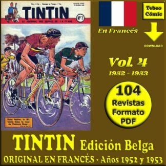 TINTIN Edición Belga - Vol. 4 - Años 1952 Y 1953 - Original En Francés - Colección De 105 Revistas En Formato PDF - Descarga Inmediata