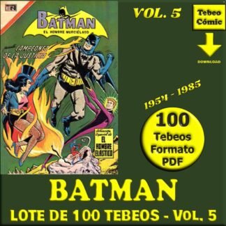 BATMAN - Vol. 5 - 1954 - Novaro - Lote de 100 Tebeos En Formato PDF - Descarga Inmediata