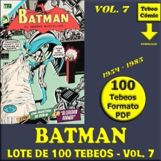 BATMAN - Vol. 7 - 1954 - Novaro - Lote de 100 Tebeos En Formato PDF - Descarga Inmediata