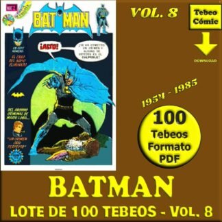 BATMAN - Vol. 8 - 1954 - Novaro - Lote de 100 Tebeos En Formato PDF - Descarga Inmediata