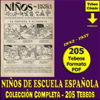 NIÑOS DE ESCUELA ESPAÑOLA - 1942 - Colección Completa - 205 Tebeos En Formato PDF - Descarga Inmediata