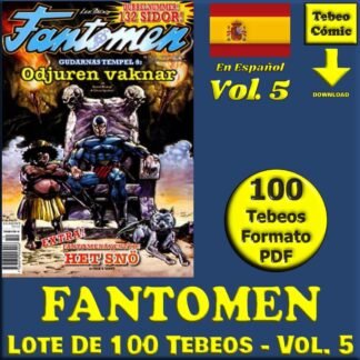 FANTOMEN - Vol. 5 - En Español - 1965 - Inédita - El Hombre Enmascarado - 100 Tebeos En Formato PDF - Descarga Inmediata