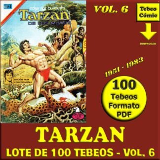 TARZAN - Vol. 6 - 1951 - Novaro - Lote de 100 Tebeos En Formato PDF - Descarga Inmediata