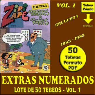 EXTRAS CON NUMERACIÓN - Vol. 1 -  Bruguera - 1982 - Lote de 50 Tebeos En Formato PDF - Descarga Inmediata