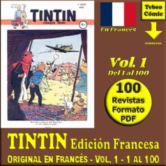 TINTIN Edición Francesa - Vol. 1 - 1 al 100 - Original En Francés - Lote De 100 Revistas En Formato PDF - Descarga Inmediata